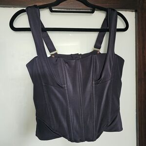 Elegant Black Corset Women's Top